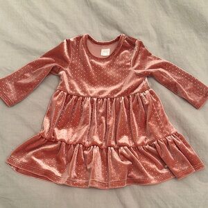 Velvet Pink Kids Dress